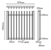 Aluminium Blade Gate - GATE - 975Wx1000H - Black